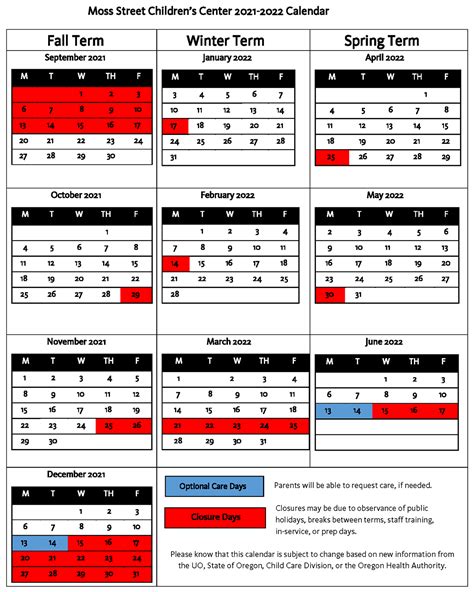 eastern oregon university academic calendar